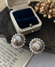 画像8: 【malle la brocante】コッパーストーンとヴィンテージパールのラウンドピアスOR真鍮痛みにくいイヤリング