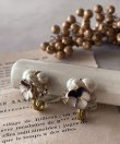 画像9: 【malle la brocante】淡水パールとビオラのbijouピアスOR真鍮痛みにくいイヤリング
